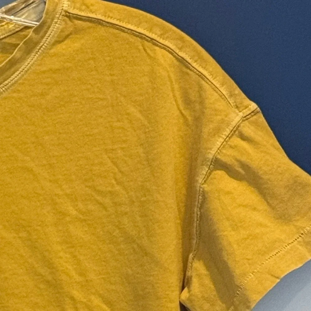 Old Navy Mustard Yellow Kids Short Sleeve Cropped Tee Size XL